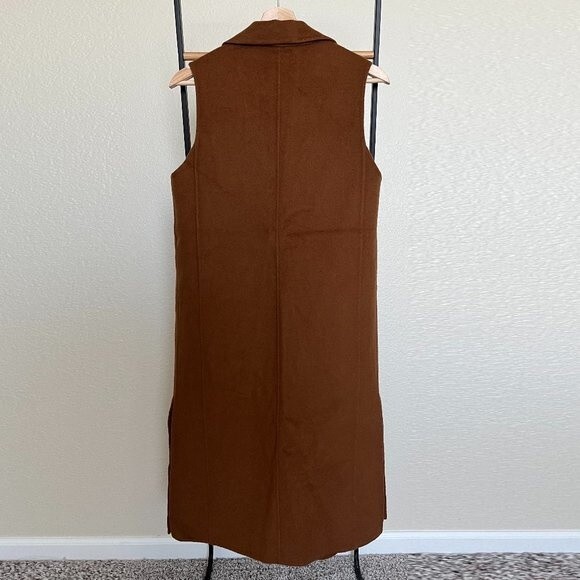 Massimo Dutti Wool Midi-length Vest Size S - Picture 4 of 8